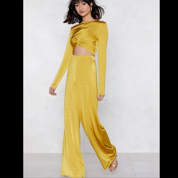 Yellow Nastygal Top and Pants Set - Picture 2 of 7
